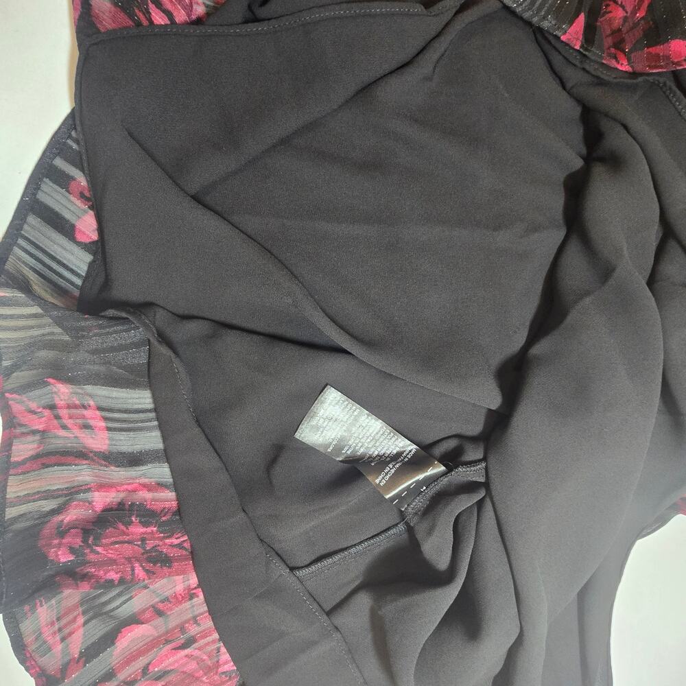 White House Black Market Smocked Waist Ruffle Midi Dress. Size L. Ret $160 - Picture 12 of 12